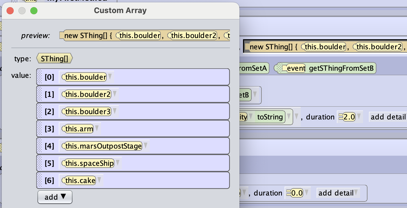 How to change the elements of an array object for the listeners
